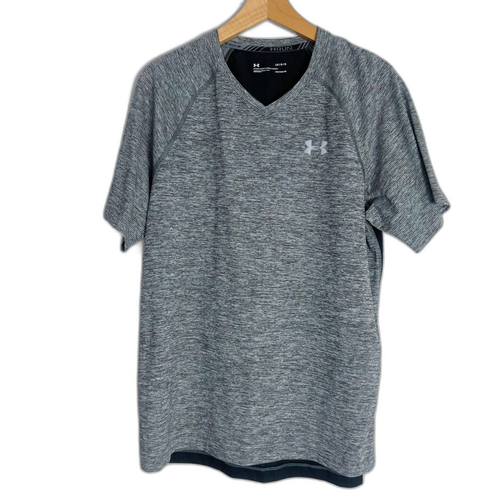 Under Armour Men's Gray Heathered Workout Tee T-Shirt Size L